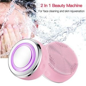 2 In 1 Electric Silicone Facial Cleansing Brush Ma